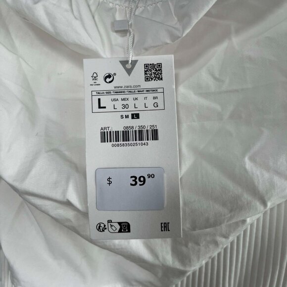 NWT Zara Stapless White Bridal Shower Dress - Picture 6 of 6